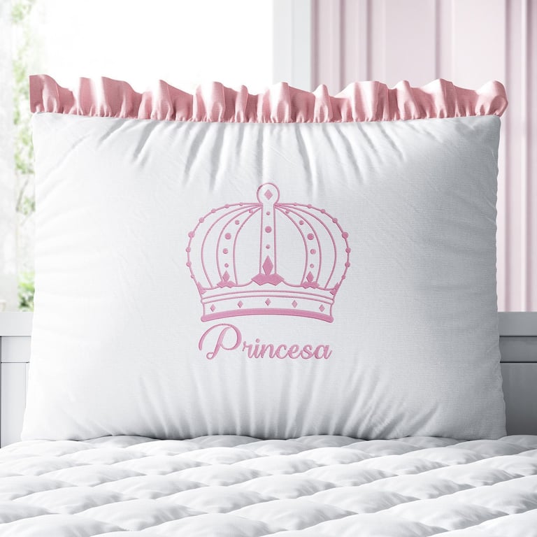 Kit Berço Trança Menina Princesa Rosa