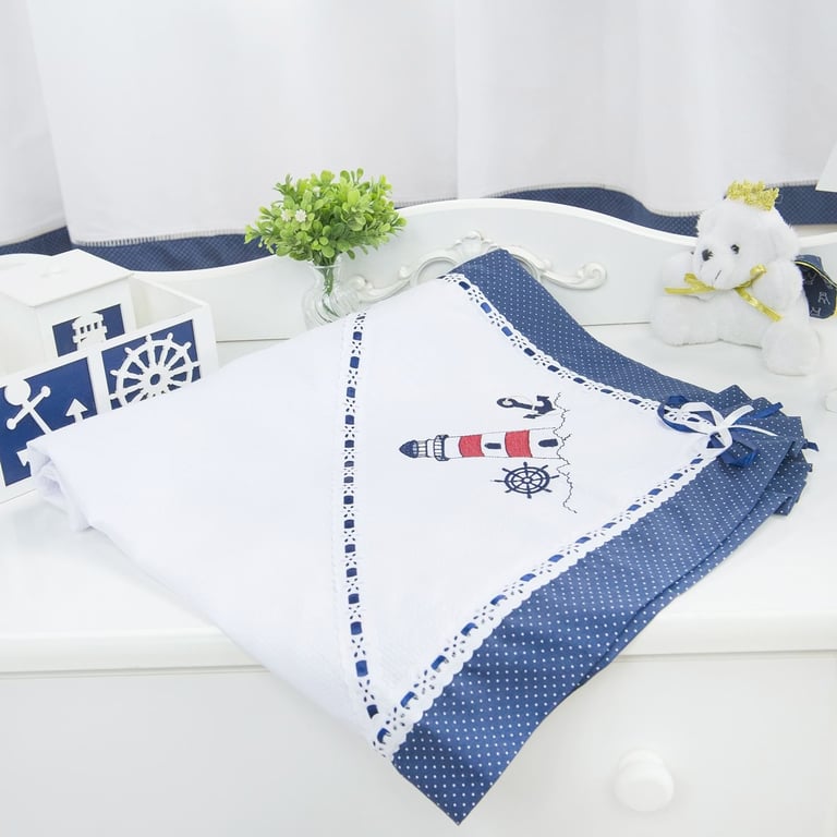 Manta Piquet Luxo Marítimo 80cm — vista alternativa