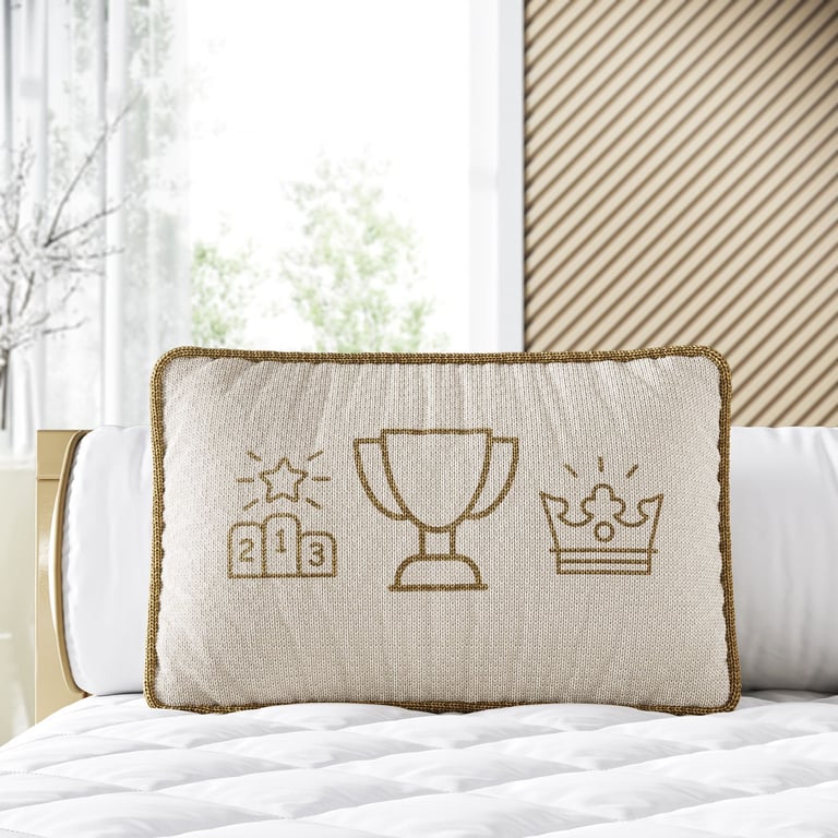 Almofada Retangular Tricot Campeão Bege 35cm — vista alternativa