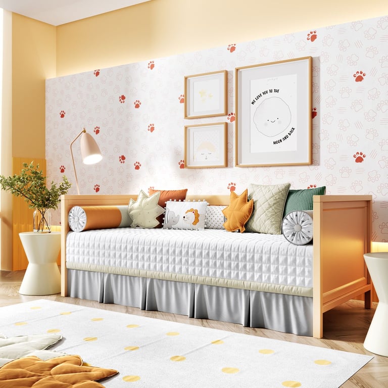 Kit Cama Babá Rolinhos Mágicos Laranja e Cinza — vista alternativa