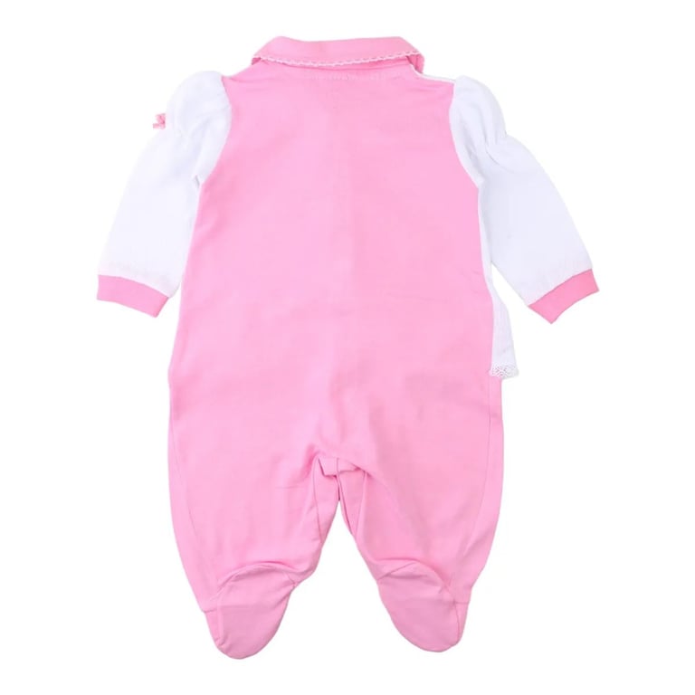 Saída de Maternidade Din Don Bordado Casinha Urso Rosa Claro — vista alternativa