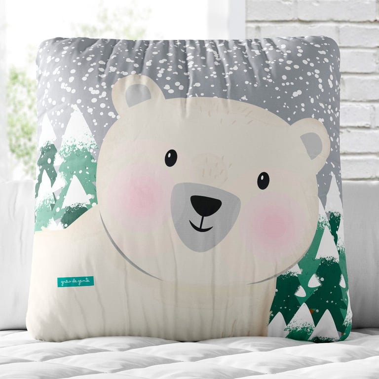 Almofada Quadrada Ursinho Polar 30cm