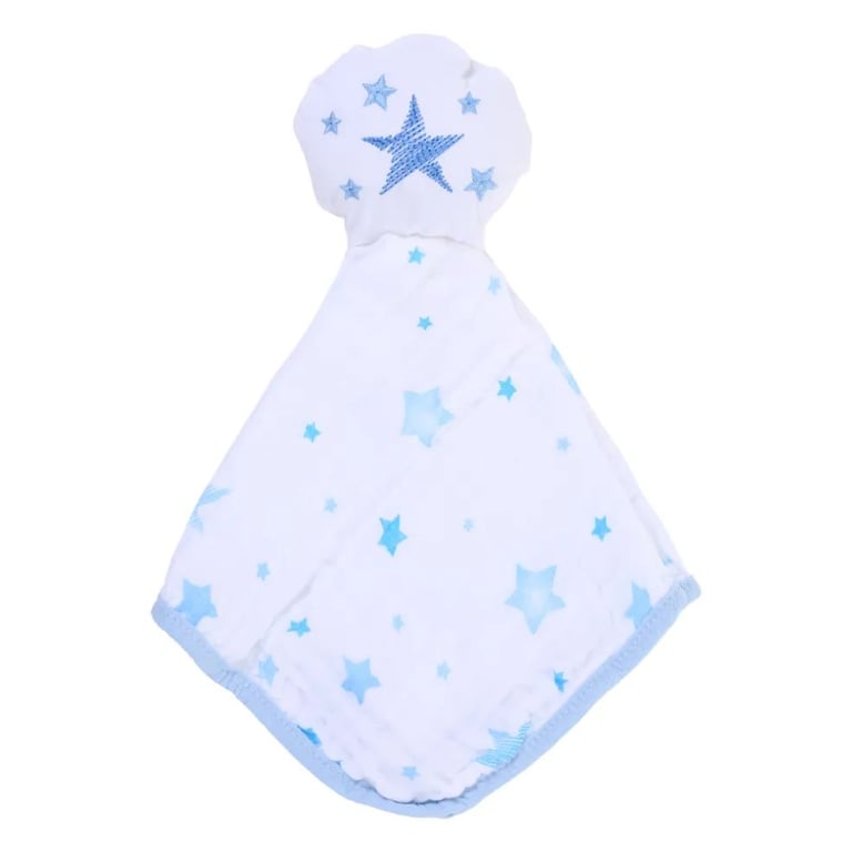 Naninha Papi Soft Viés de Malha com Bordado Celeste Azul