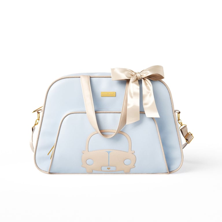 Bolsa Maternidade Carrinhos Azul Bebê 45cm — vista alternativa