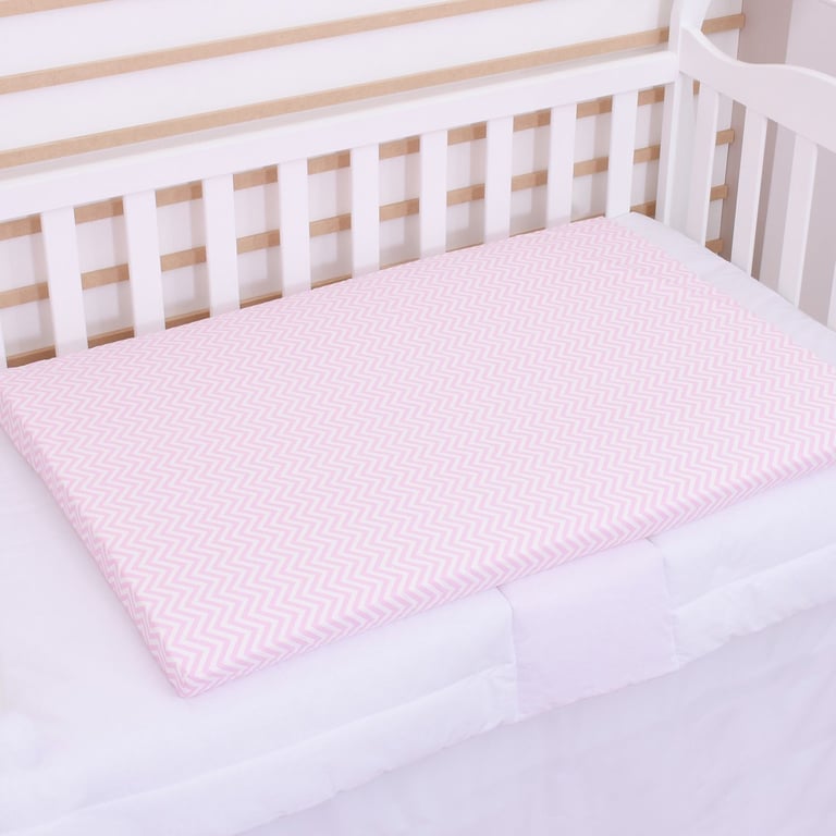 Colchonete para Berço Chevron Rosa