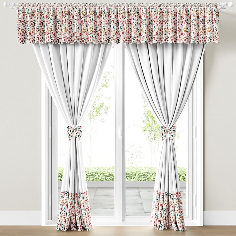 Cortina Infantil e Bebê Flores — vista alternativa