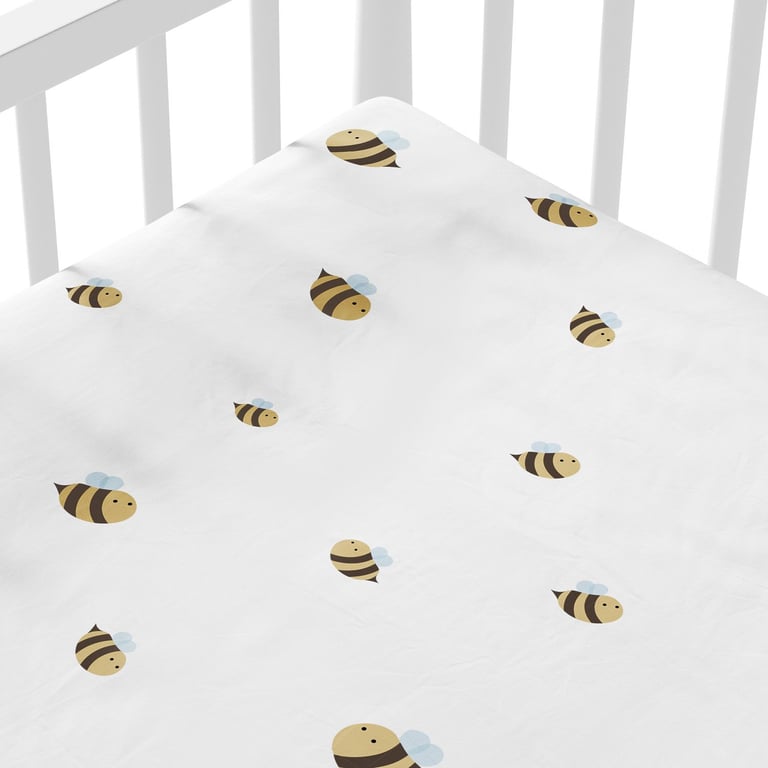 Lençol Berço com Elástico Abelhinha