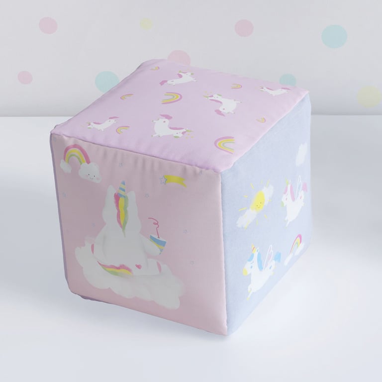 Almofada Dado Infantil Amiguinhas Unicórnio 20cm