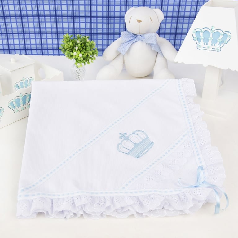 Manta Coroa Azul 83cm