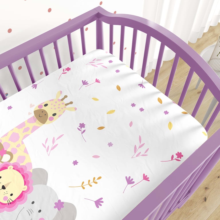 Lençol Berço com Elástico Animais Selva Baby — vista alternativa