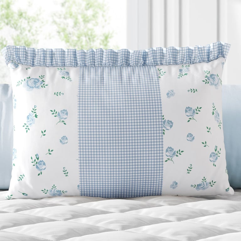 Almofada Retangular Floral Liberty Azul 35cm