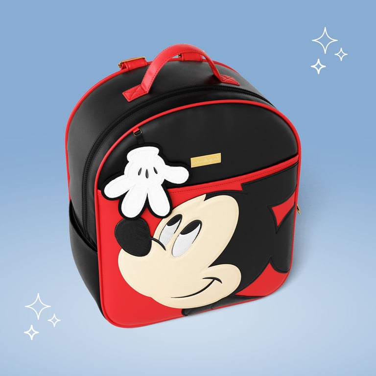 Mochila Maternidade Mickey Mouse Preto e Vermelho 36cm — vista alternativa