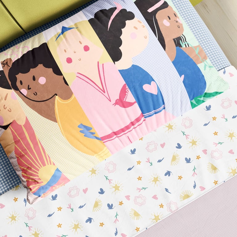 Jogo de Lençol Infantil Solteiro Heroínas