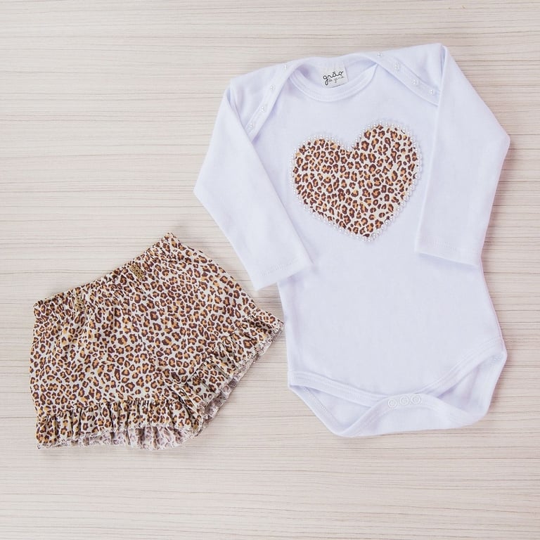 Conjunto Body e Short Oncinha com Pérola Tam G — vista alternativa