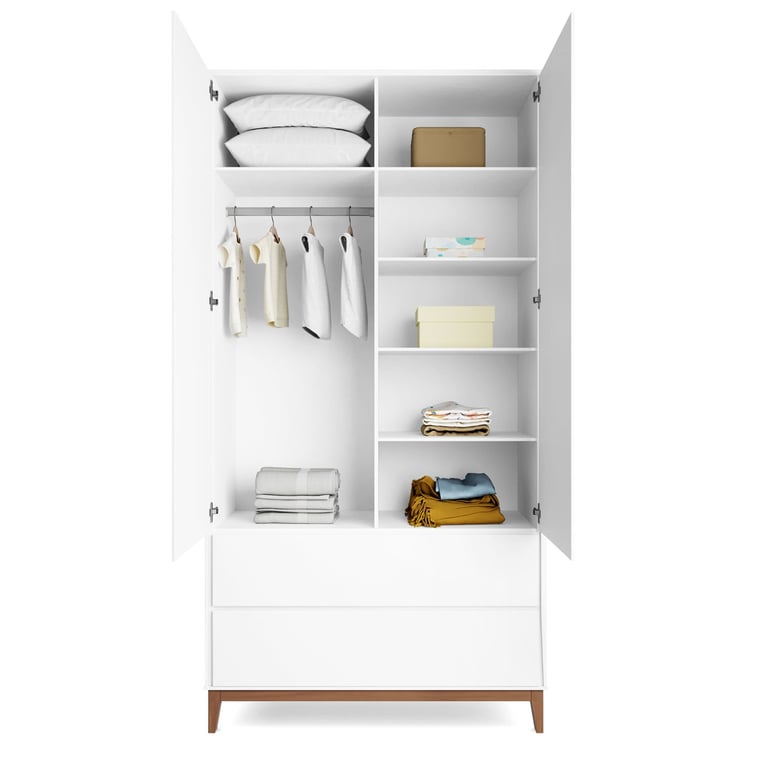 Guarda Roupa Infantil Branco 2 Portas Nordic — vista alternativa