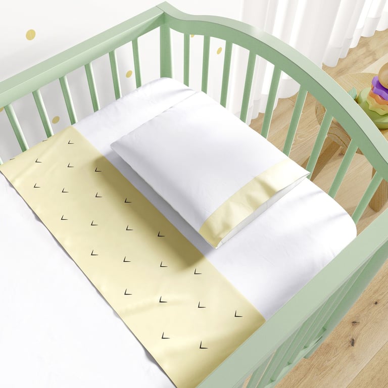 Jogo de Lençol Berço Bordado Frutinhas Amarelo 3 peças — vista alternativa