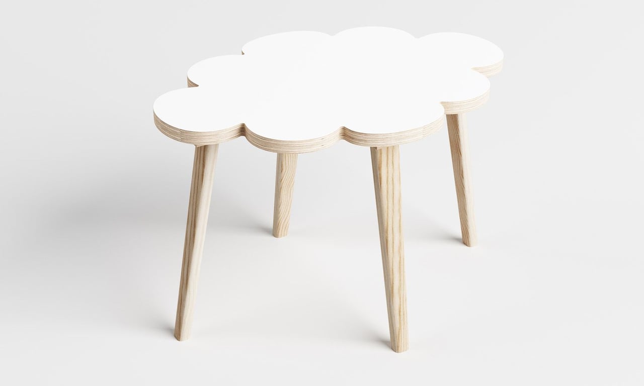 Banco Infantil Nuvem Branco