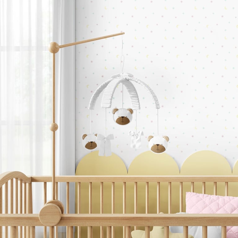 Móbile Ursinho e Laço Branco — vista alternativa