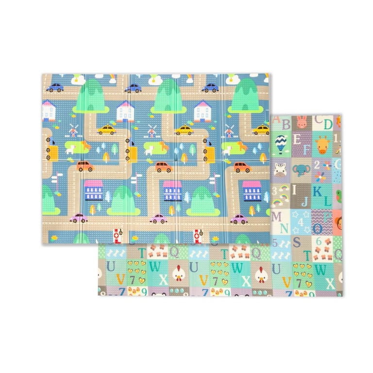 Tapete Infantil Dobrável ABC Bichinhos na Cidade 200 x 150cm