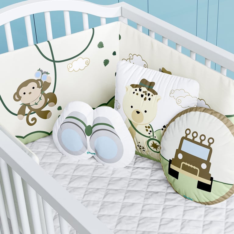 Kit Berço Dobrável 2 em 1 Aventura Safári