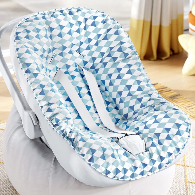 Capa de Carrinho com Protetor de Cinto Losango Rosa