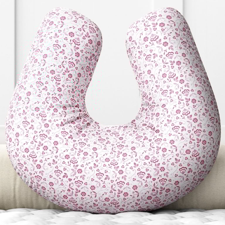 Almofada Amamentação Floral Liberty Rosa