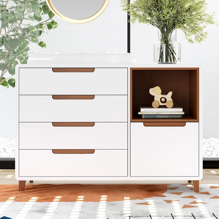 Cômoda Infantil Branco c/ Nicho Capri