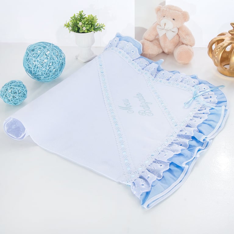 Manta Meu Batizado Azul 86cm — vista alternativa