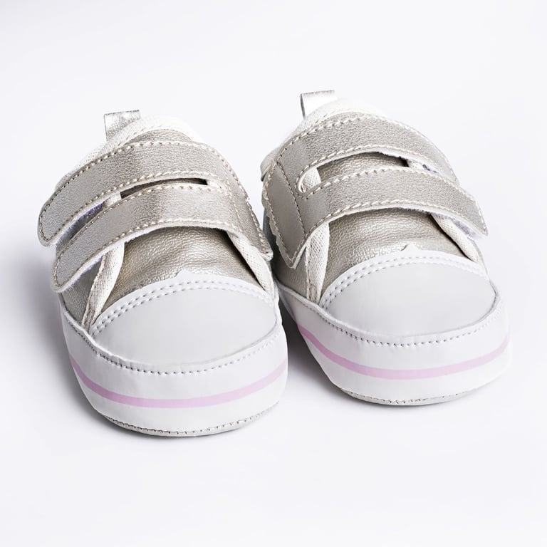 Tênis Bebê Casual Velcro Duplo Dourado Tam 17