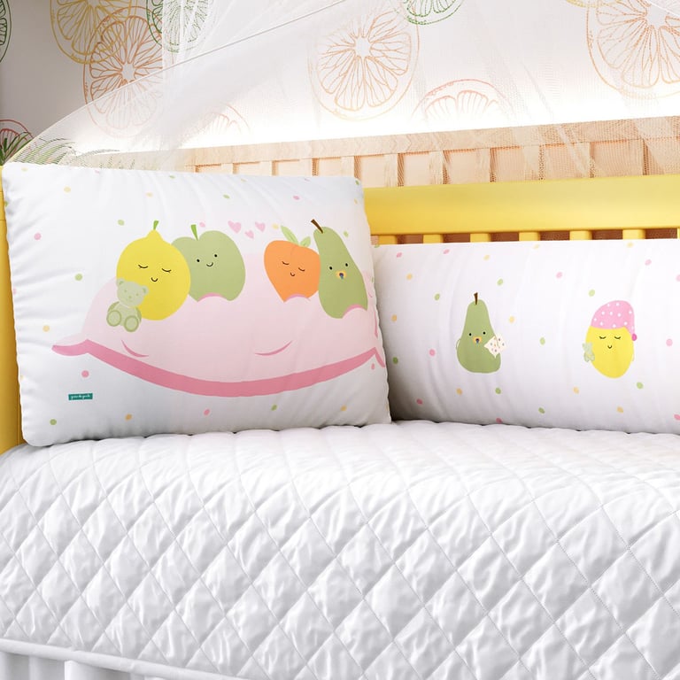 Kit Berço Trança Frutinhas Poá