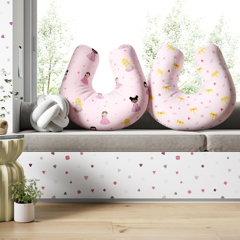 Almofada Amamentação Dupla Face Princesas Rosa — vista alternativa