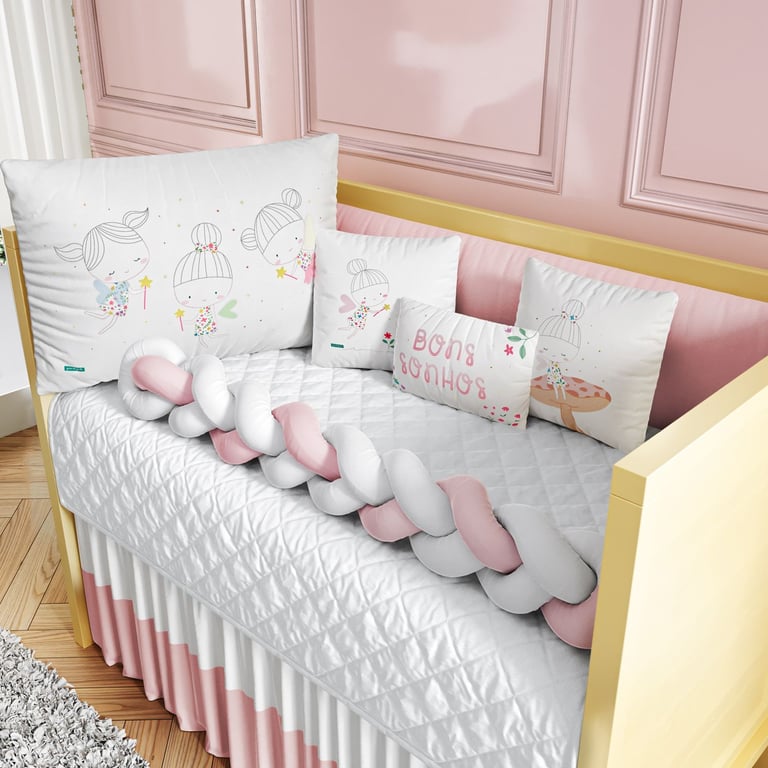 Kit Berço Trança Fadinha das Flores — vista alternativa