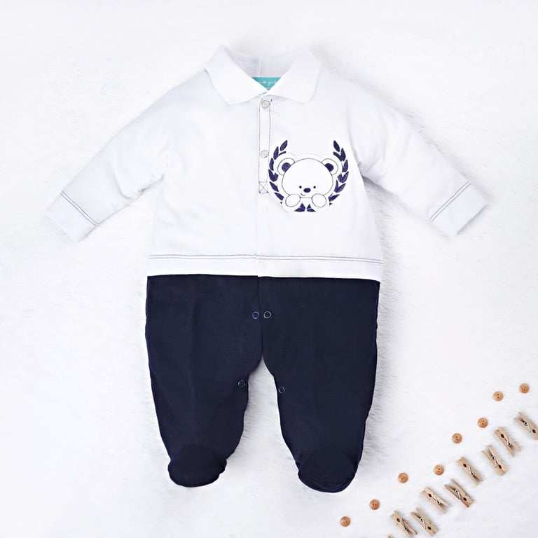 Macacão Ursinho Polar Azul Marinho