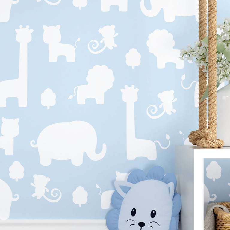 Papel de Parede Amiguinhos Safári Verde 3m