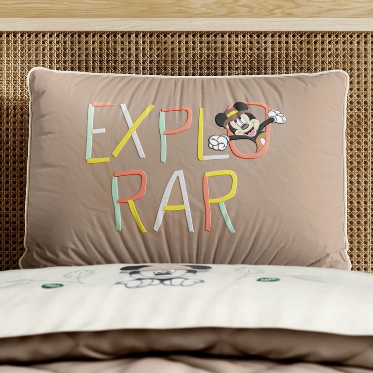 Jogo de Lençol Infantil Solteiro Mickey Mouse Safári — vista alternativa