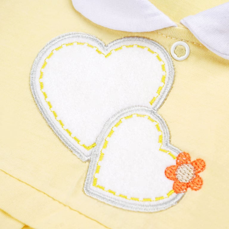 Macacão Coração de Princesa Amarelo — vista alternativa