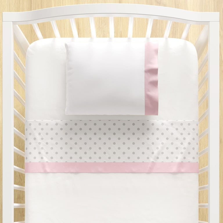 Jogo de Lençol Berço Poá Azul 3 peças