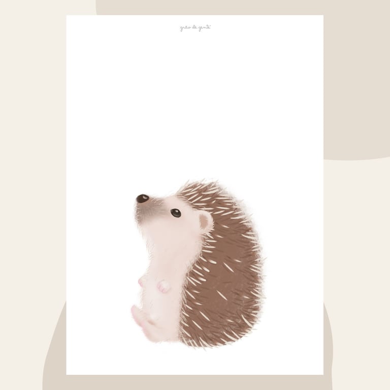 Pôster Adesivo Porco Espinho