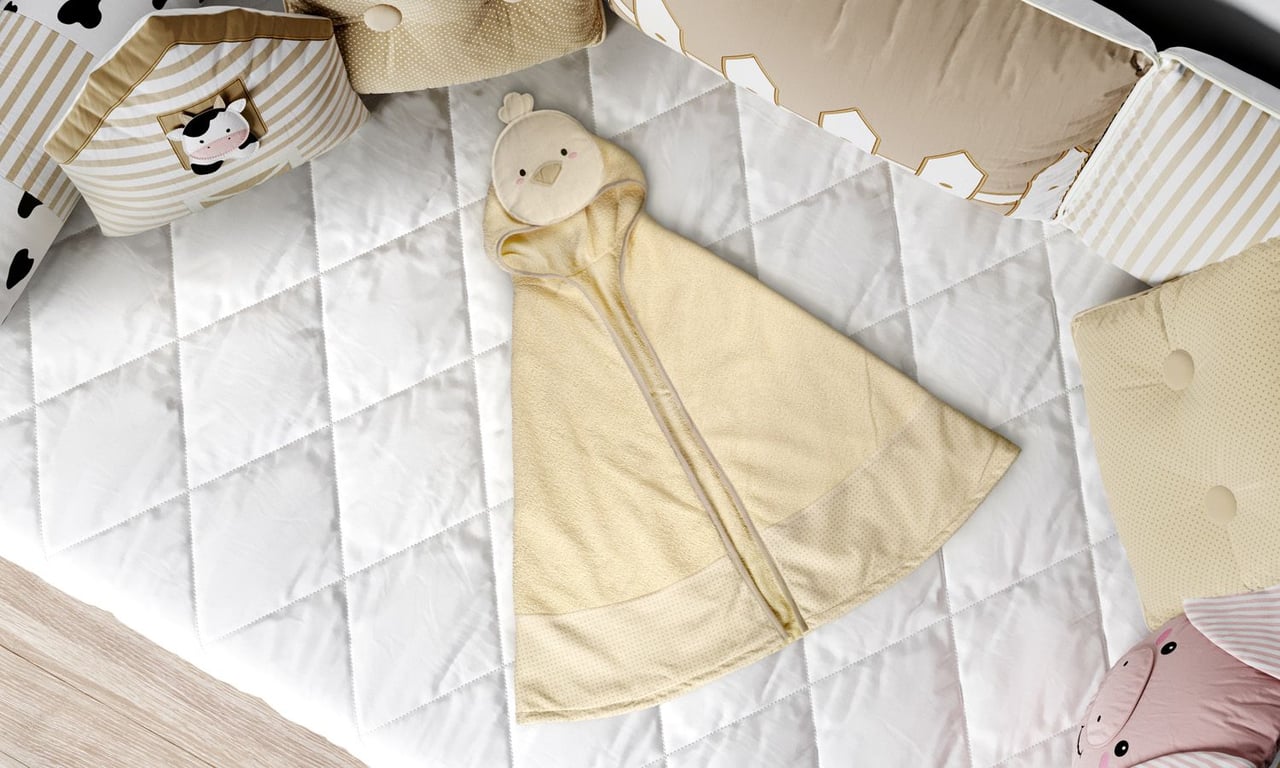 Toalha com Capuz Infantil Amiguinho Pintinho 90cm — vista alternativa