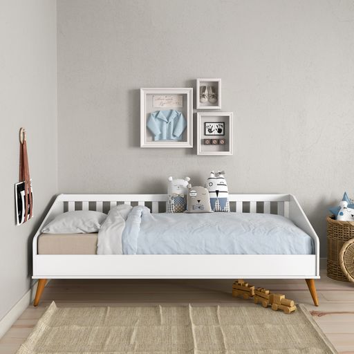 Cama Babá Retrô Branco Soft Eco Wood