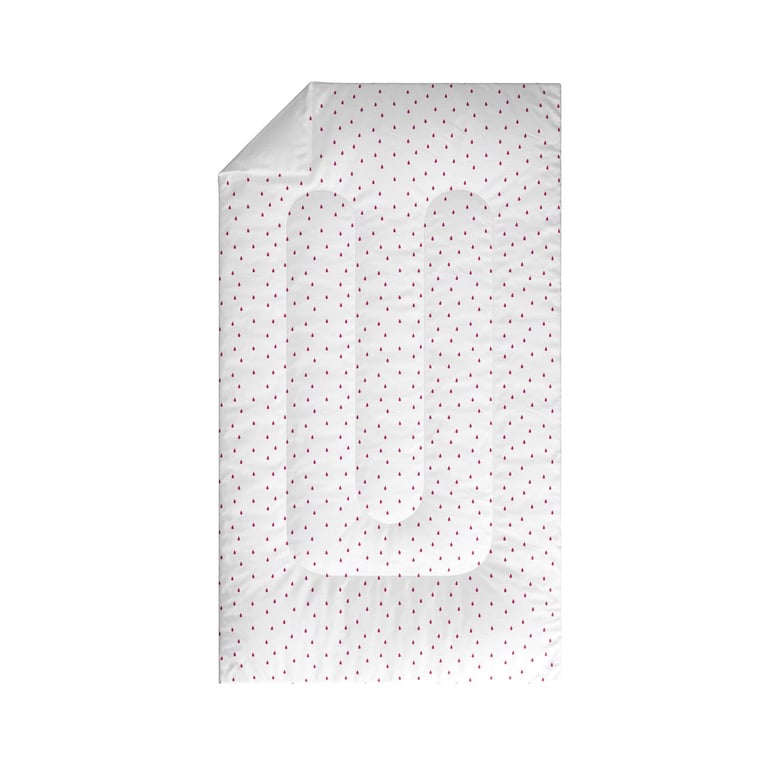 Edredom de Mini Cama O Show da Luna Gotas Branco e Rosa