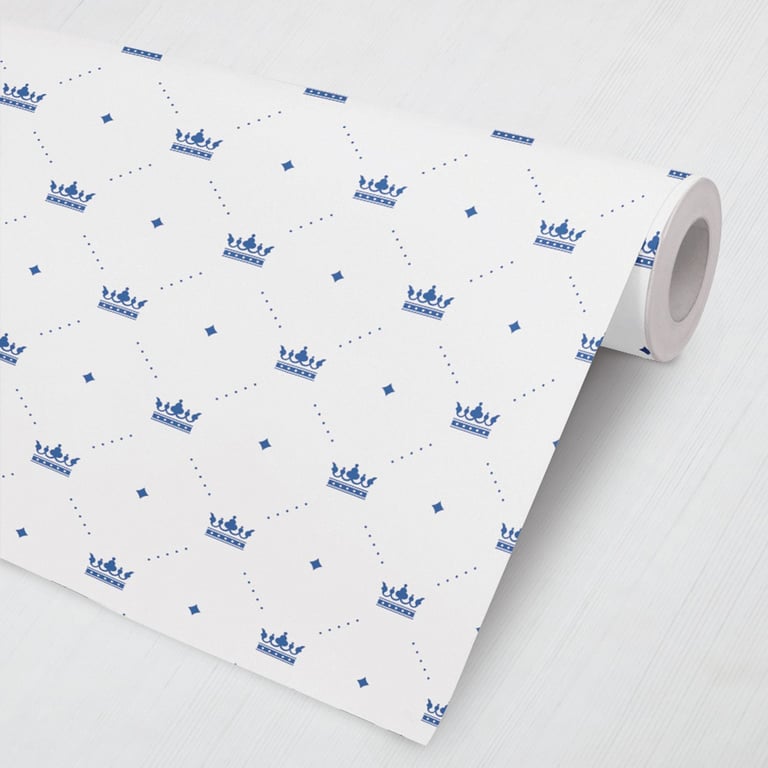 Papel de Parede Coroas e Losangos Bege 3M