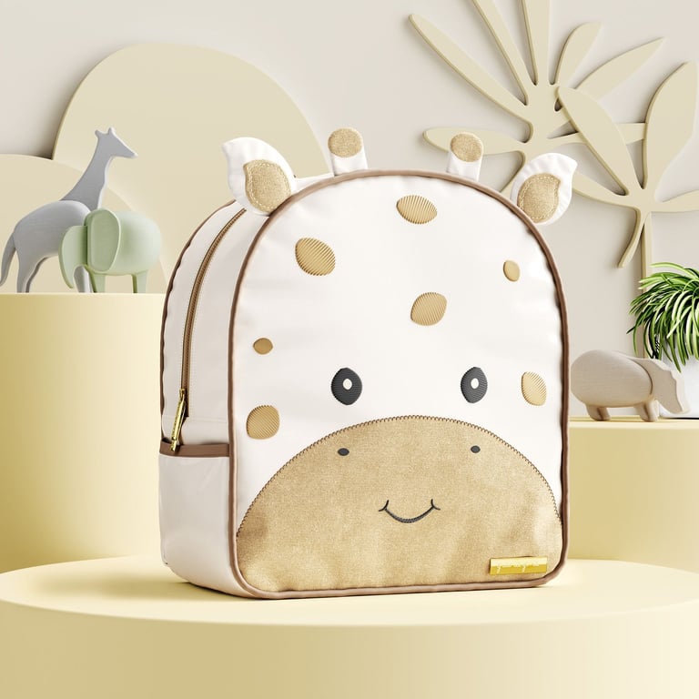 Mochila Maternidade Amiguinha Girafa com Orelhinha 36cm