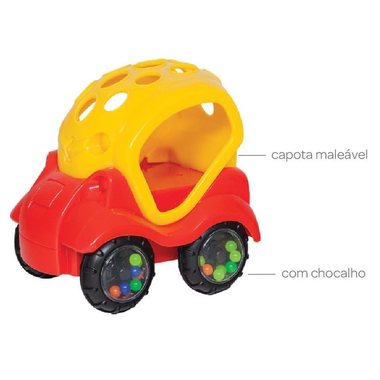 Carrinho de Atividades Baby Car Vermelho