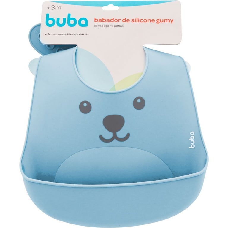 Babador de Silicone com Bolso Gumy Azul — vista alternativa