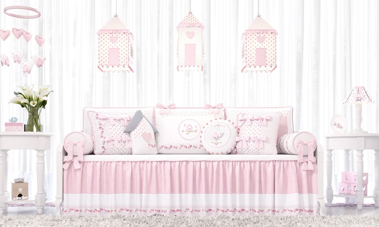 Kit Cama Babá Patchwork Rosa — vista alternativa