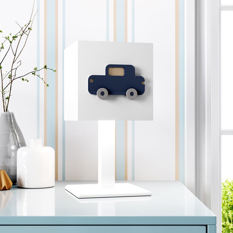 Abajur MDF Carro Azul Marinho