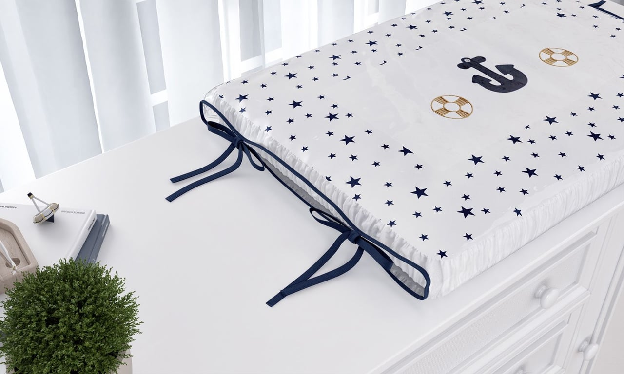 Trocador de Fraldas Urso Marinheiro Azul — vista alternativa