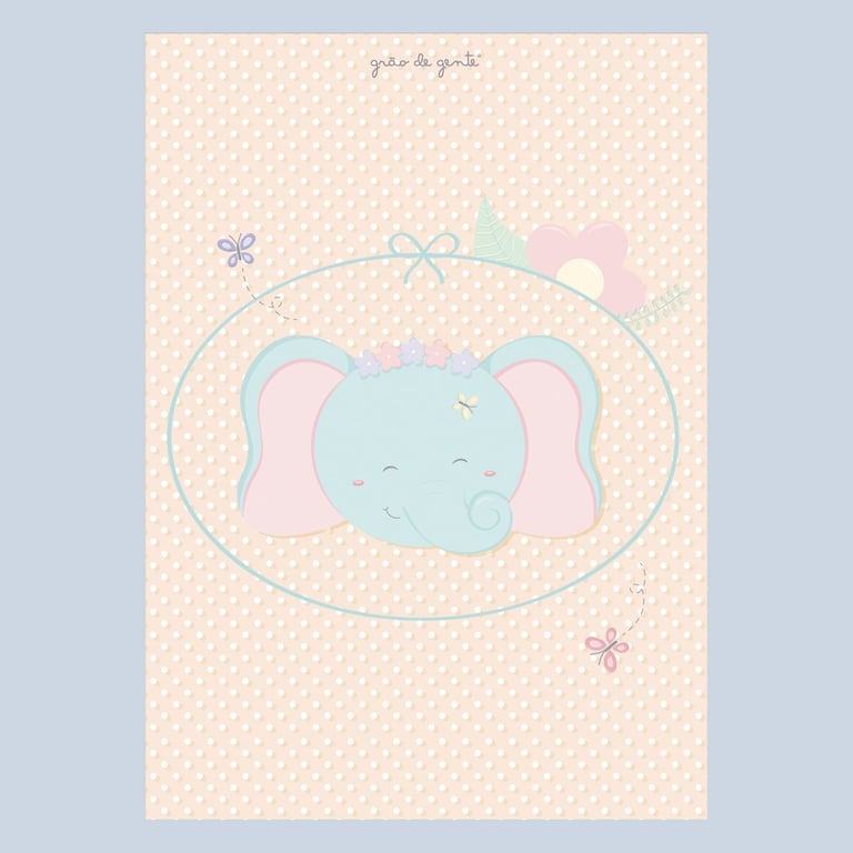 Pôster Adesivo Elefantinho Colorido