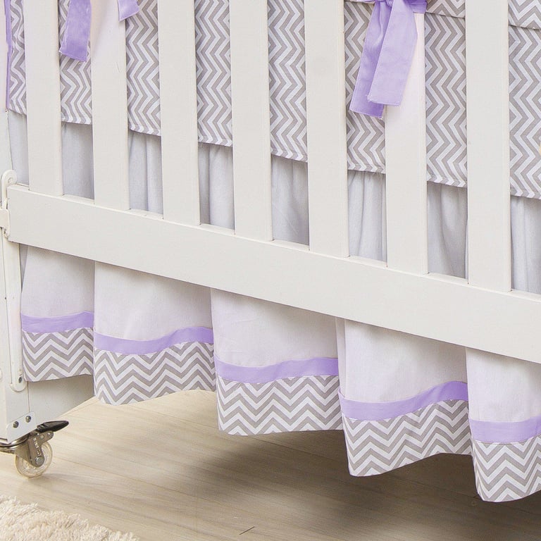 Saia de Berço Chevron Lilás